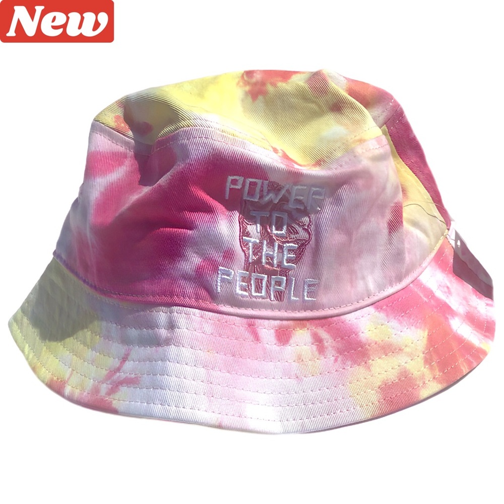POWER TO THE PEOPLE‼️🆕 CROSS COLOURS tie-dye unisex Bucket hat